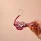 Vintage Pink Murano Glass Style Swan Catchall Dish