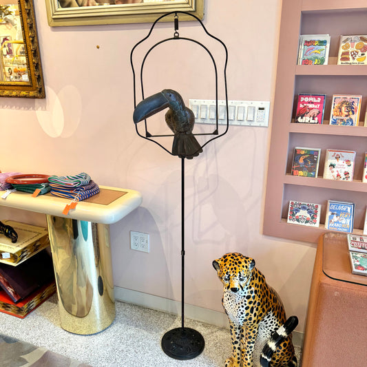 Vintage Mixed Metal Sergio Bustamante Style Toucan Standing Sculpture