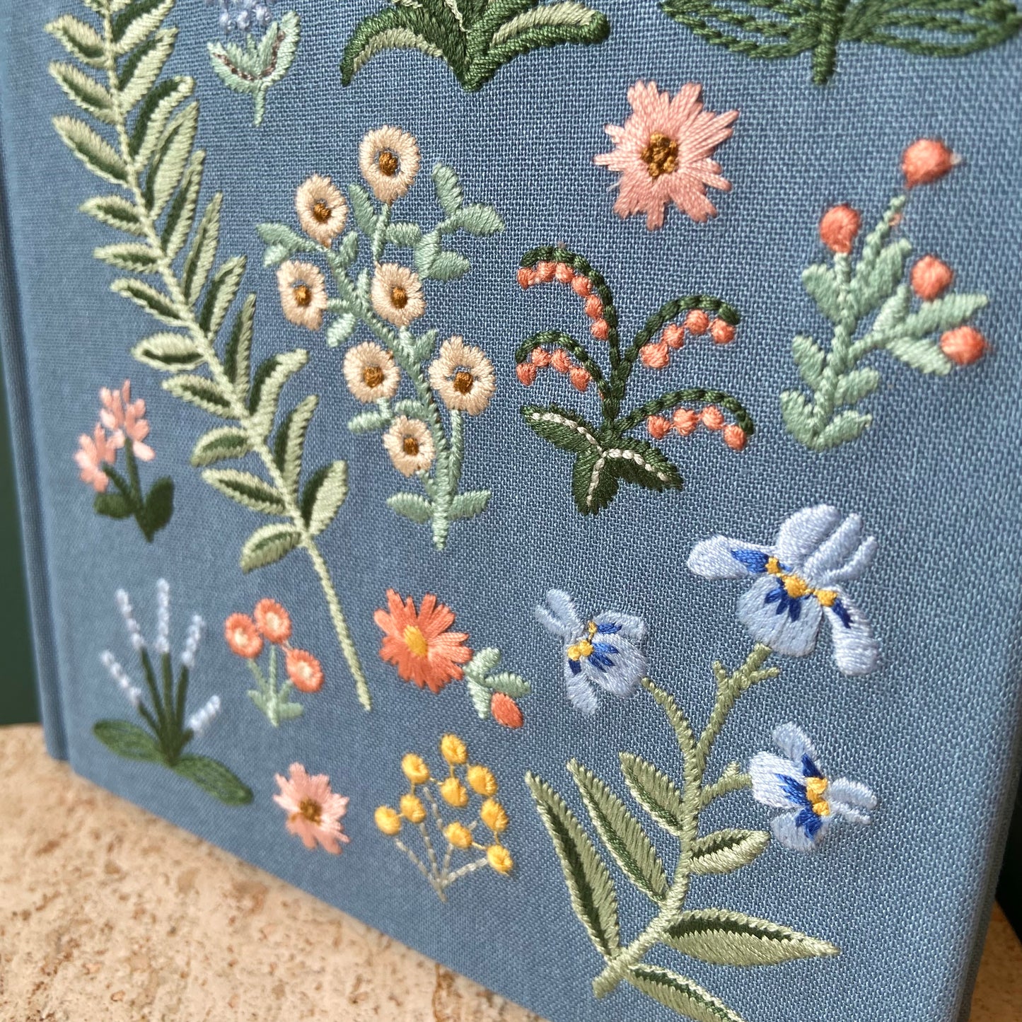 Large Menagerie Garden Embroidered Journal