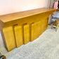 Karl Springer Style Gold Leaf Stepped Console Table