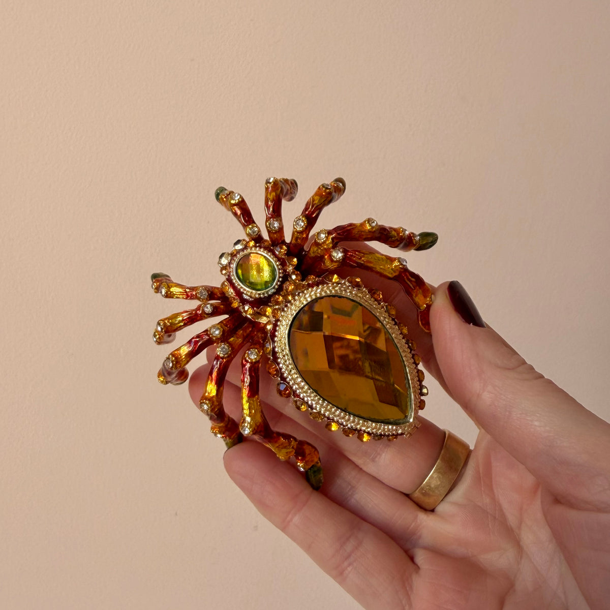 Jeweled Spider Trinket Box