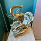 Vintage Extra Large Brass Seated Elephant
