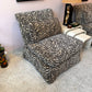 Vintage Velvet Tiger Slipper Chair