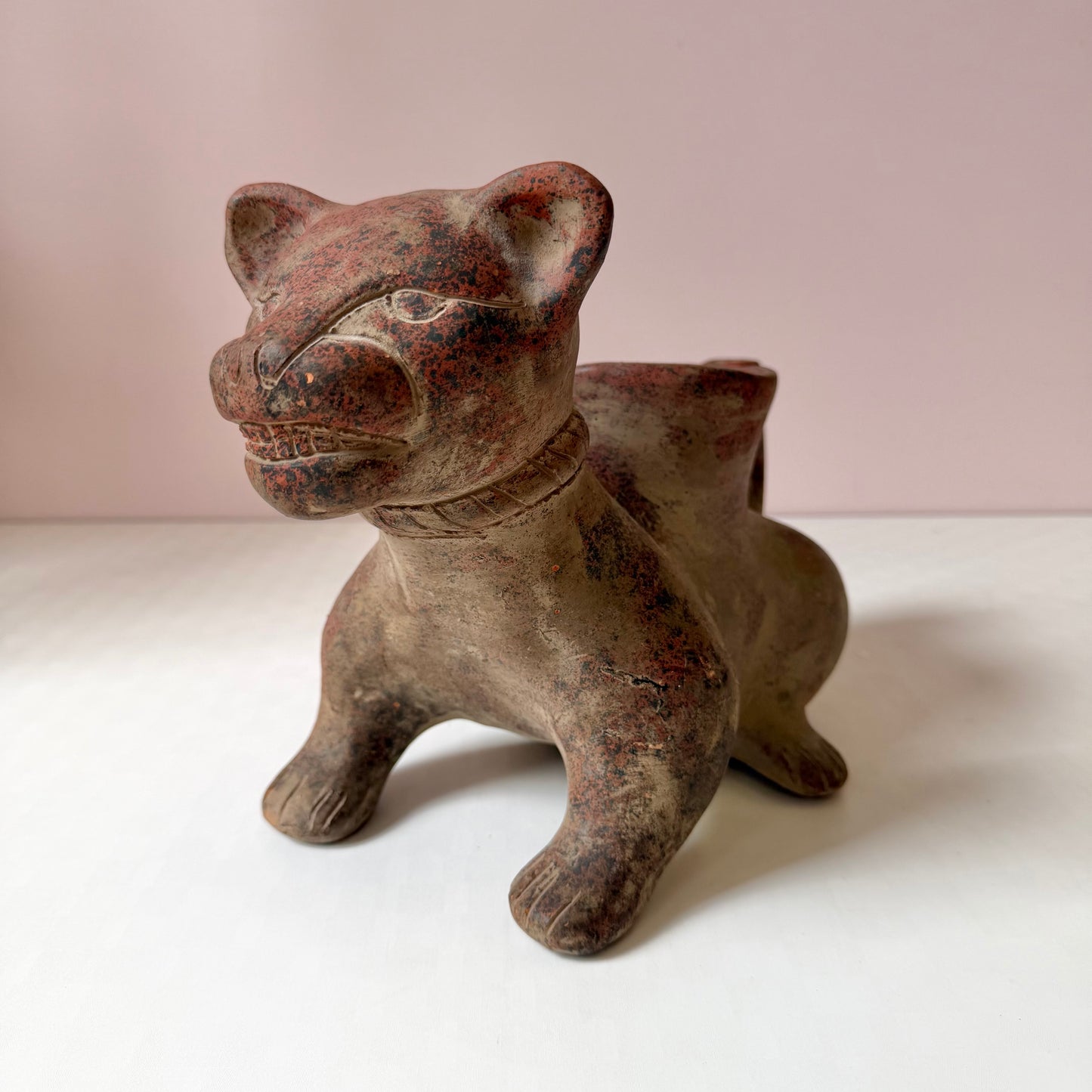 Vintage Mid-Century Colima Mexican Clay Dog Vessel