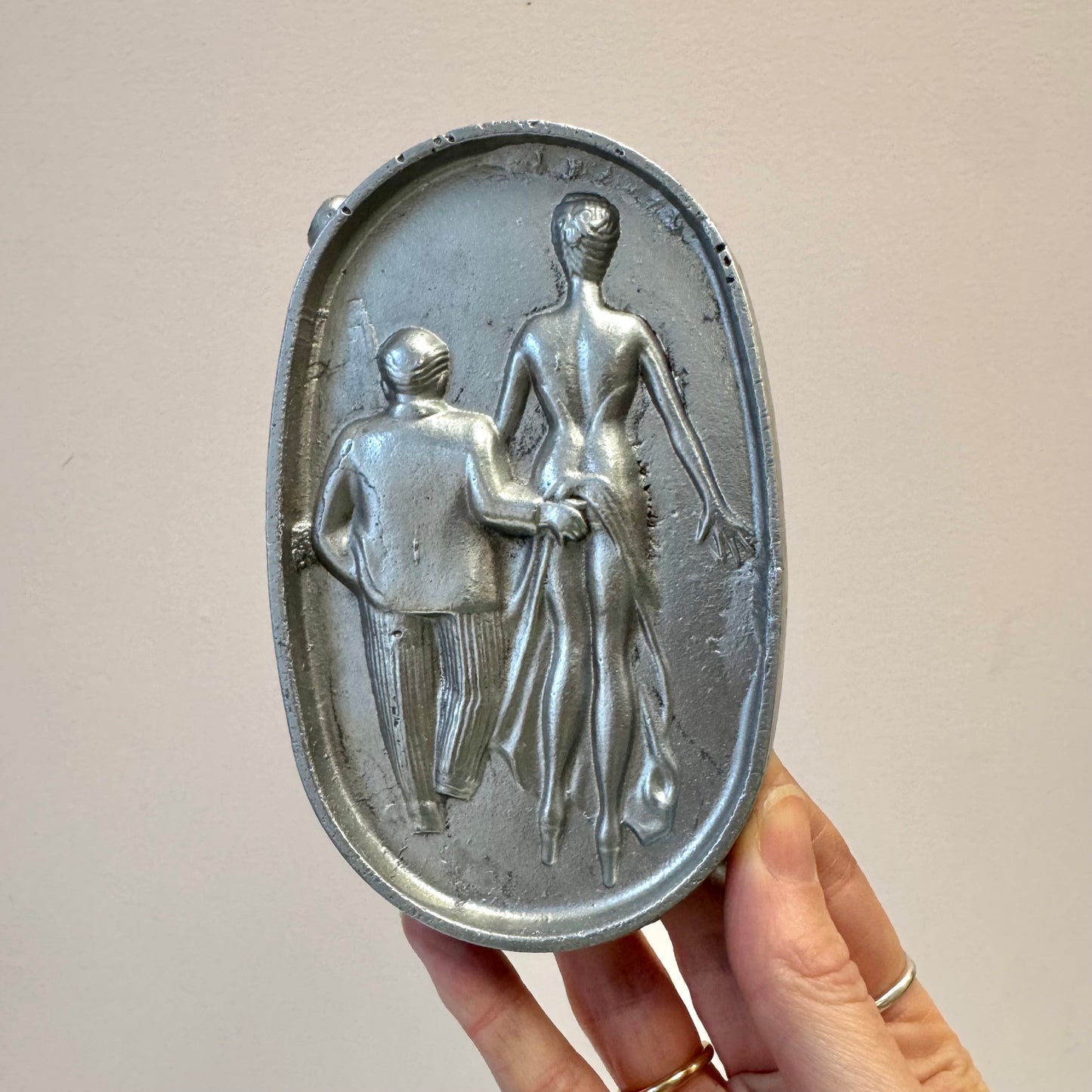 Vintage Aluminum Risqué Butt Pinch Ashtray