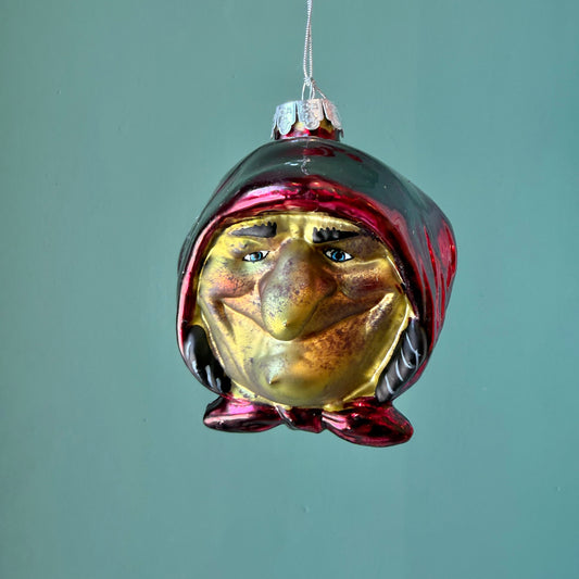 Gorenaments Glass "Babushka" Witch Ornament