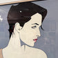 Vintage Framed Patrick Nagel Serigraph Titled "Commemorative #4"