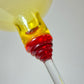 Pair of Vintage Memphis Style Glass Candle Holders 8"