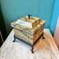 Vintage Hand Painted Berry and Vine Metal Box