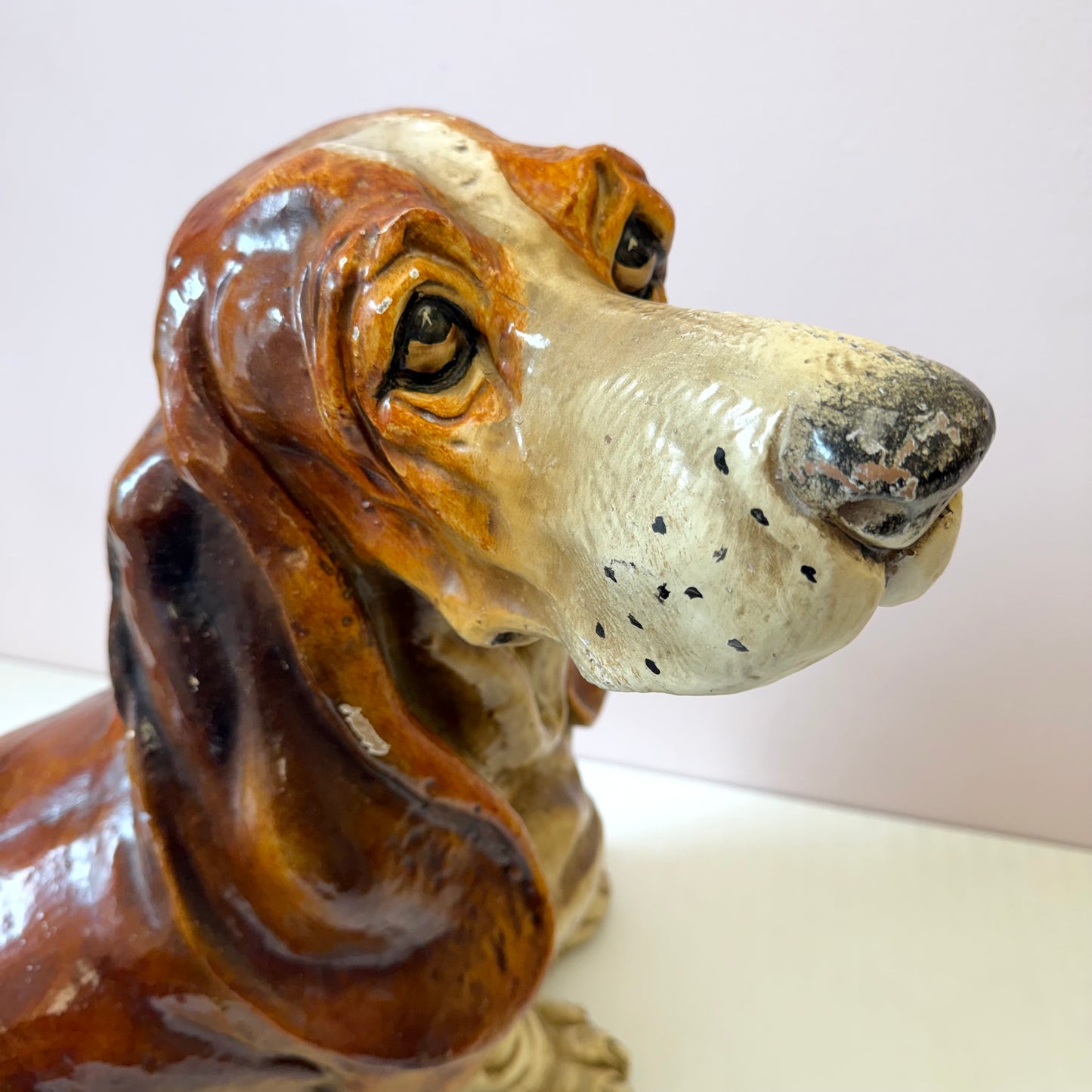 Vintage Mid-Century Extra Large Basset Hound Sculpture