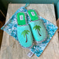 Palm Tree Foldable Travel Slippers & Pouch Set