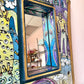 Vintage Hand Painted Whimsical Illustration Art Mirror