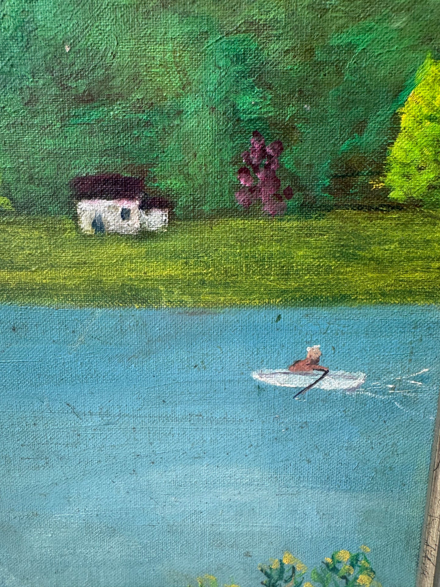 Vintage Original Framed “Bather by the River” Artwork