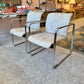 Vintage Chrome and Crackled Faux Leather Chair by Peter Protzman for Herman Miller/item