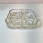 Vintage Lars Hellsten for Skruf Glasbruk "On The Rocks" 4-Section Divided Glass Serving Dish