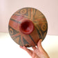Vintage Handcrafted Ecuadorian Mucawa Pedestal Base Clay Bowl