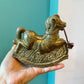Vintage Metal Rocking Horse Figurine