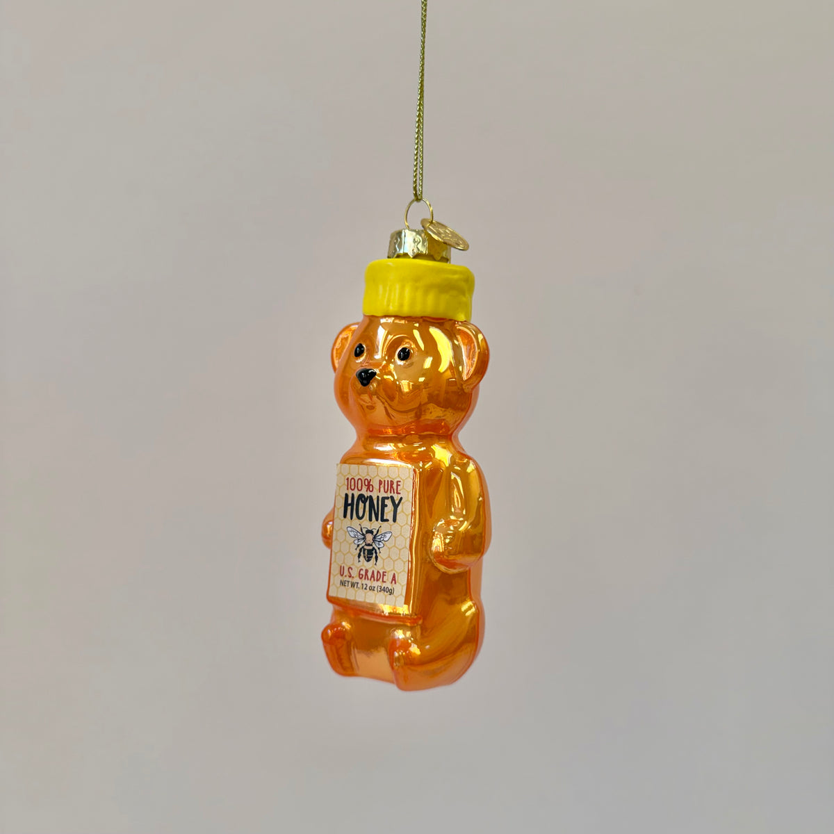 Honey Bear Glass Ornament