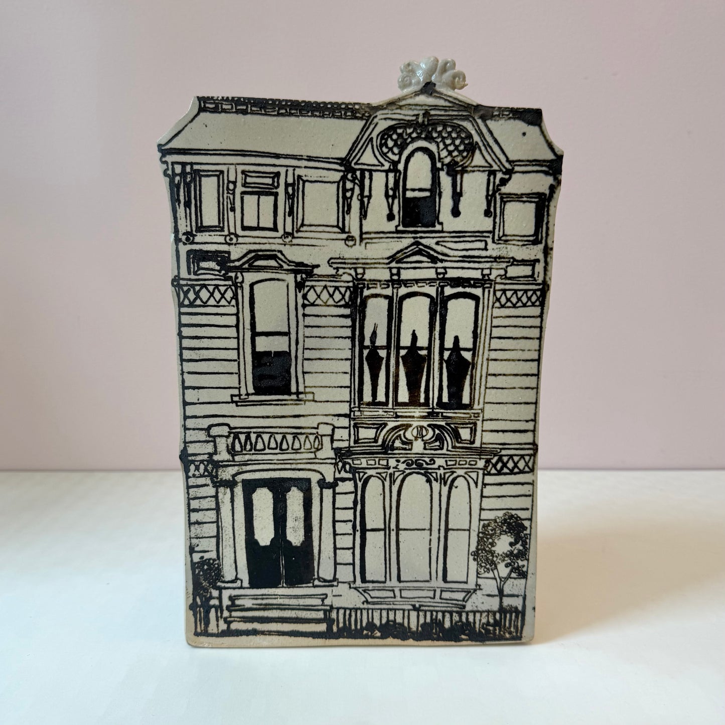 Vintage 1970’s Jon Carlos Lopez Ceramic Victorian House Planter/per item