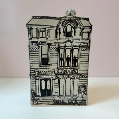 Vintage 1970’s Jon Carlos Lopez Ceramic Victorian House Planter/per item