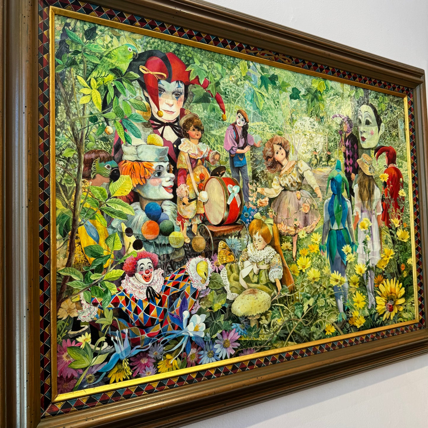 Vintage Original Framed "Summer Fantasy" 1982 Acrylic on Board Painting by Phyllis Londraville