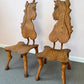 Pair of 1980 Andrew Willner Horse Chairs/Signed and Dated