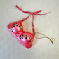 Pink Bra Glass Ornament