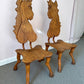 Pair of 1980 Andrew Willner Horse Chairs/Signed and Dated