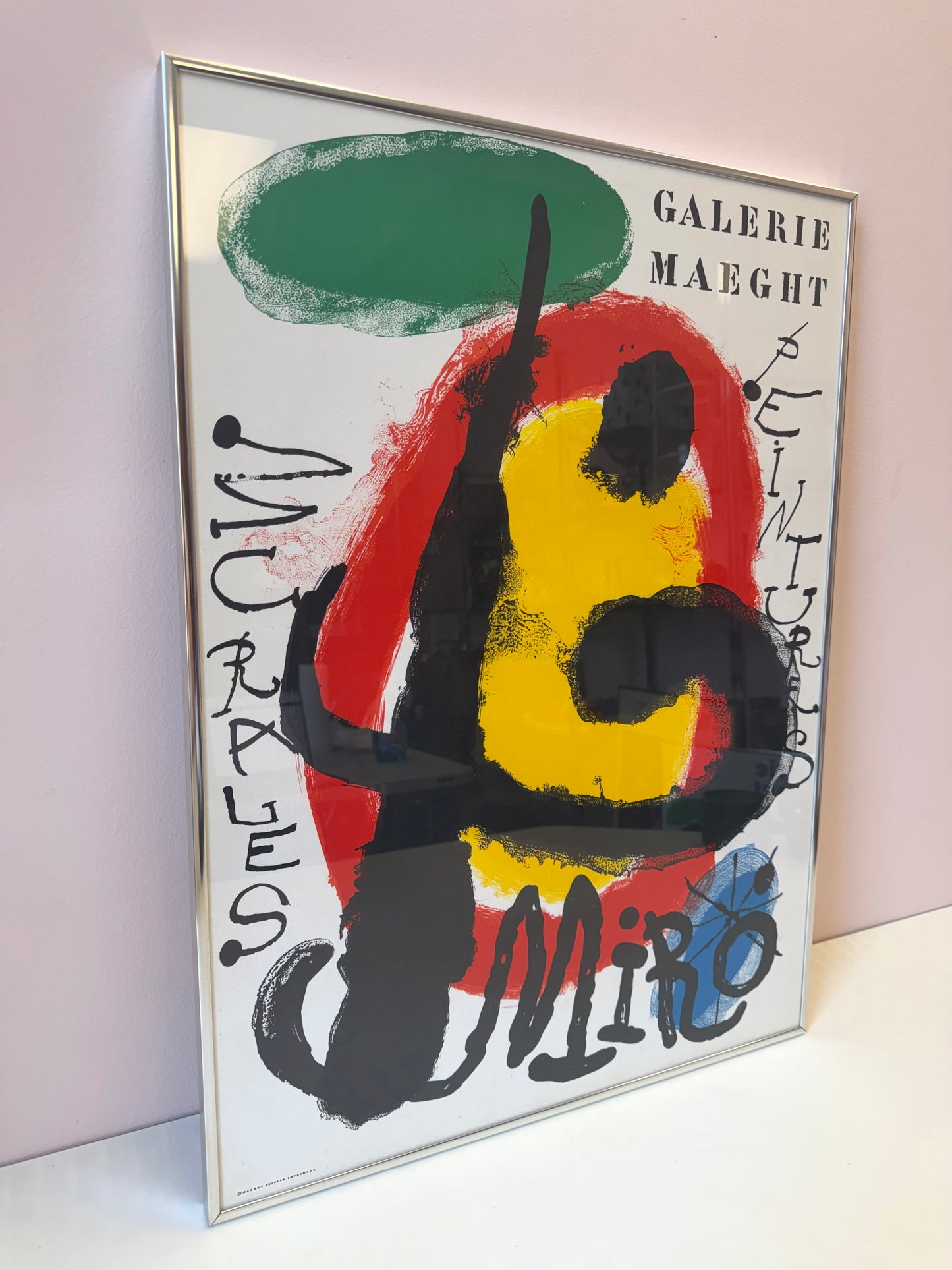 Vintage Joan Miro Galerie Maeght 'Murales Peintures' Lithograph Poster-Framed