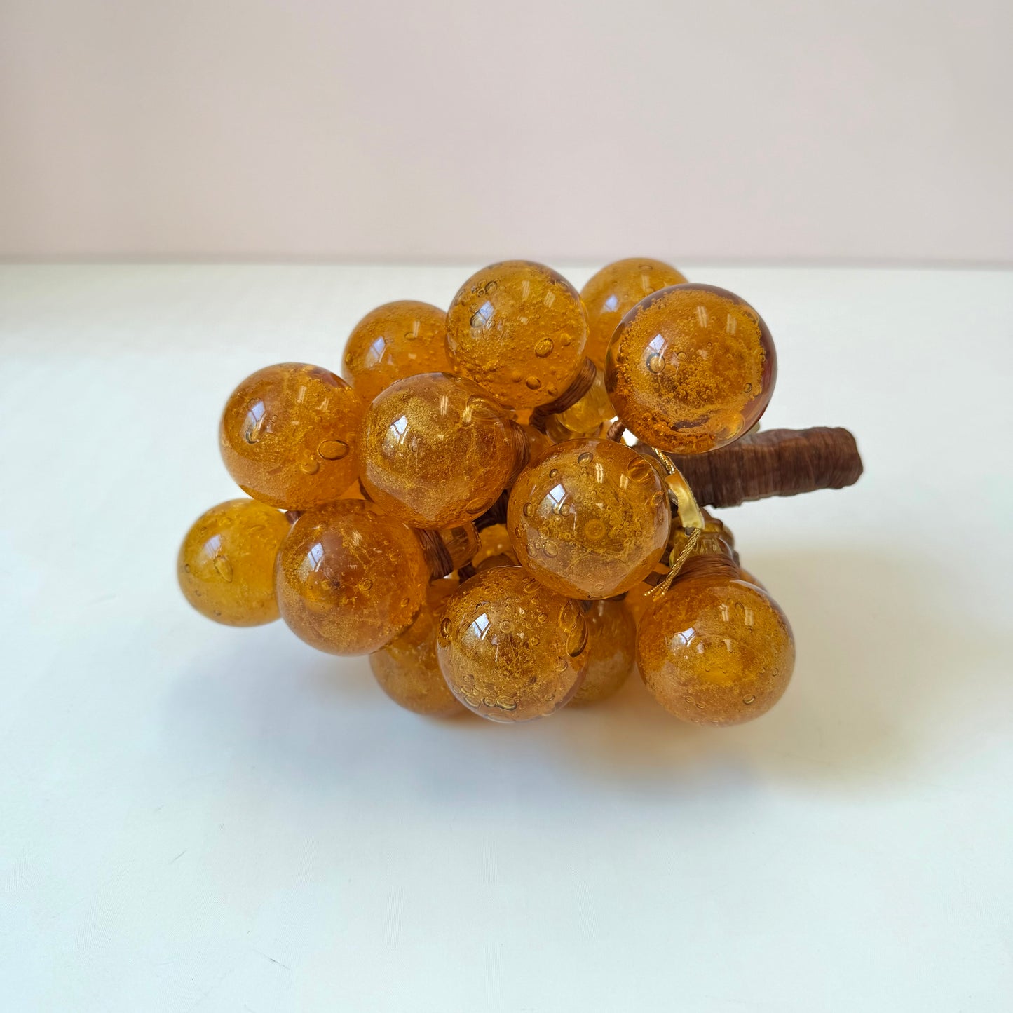 Vintage Amber Murano Glass Grape Cluster