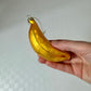 Gold Banana Glass Ornament