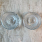 Vintage Pair of Orrefors Style Mushroom Glass Candle Holders