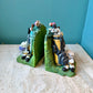 Vintage Resin Golf Club Scene Bookends