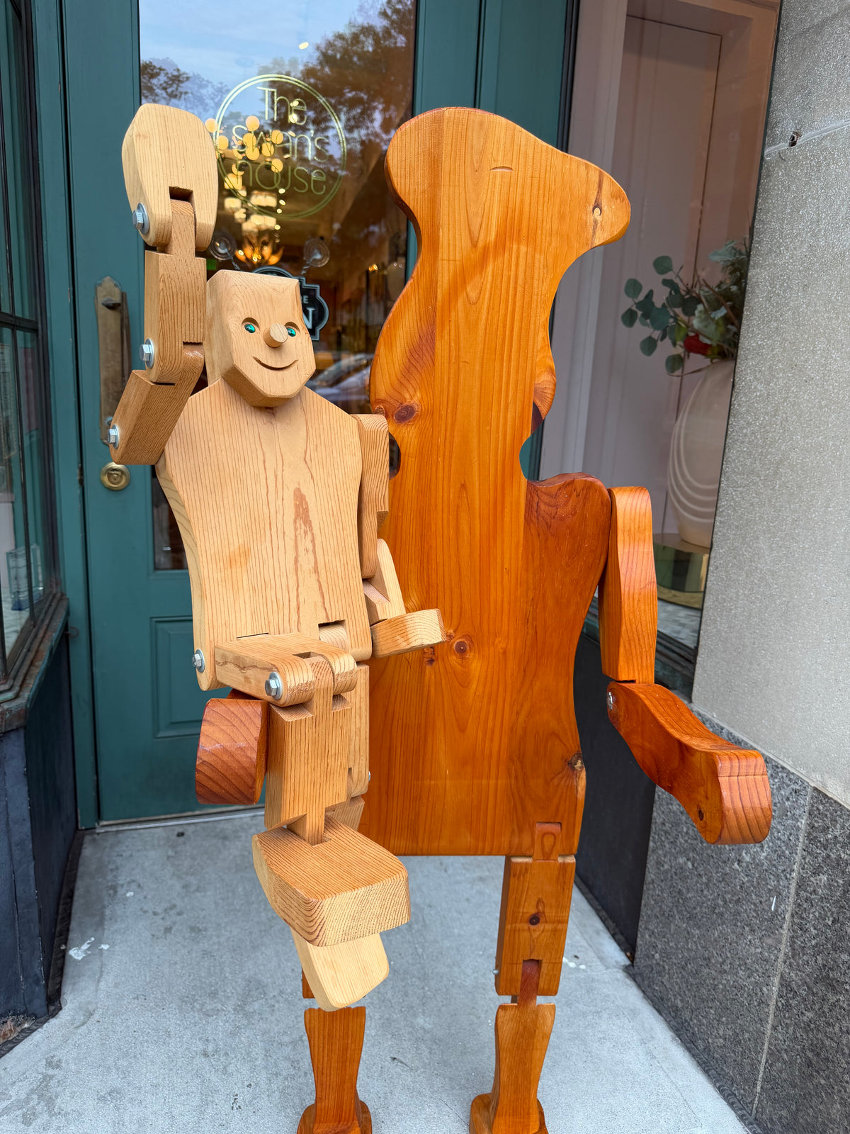 Vintage Extra Large Articulating Wooden Man