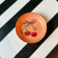 Red Cherries Round Enamel Tray