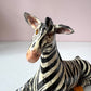 Vintage Paper Mache Zebra Statue