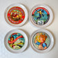 Vintage Set of 4 French Cheese Plates