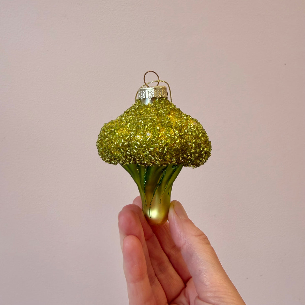 Glass Broccoli Ornament