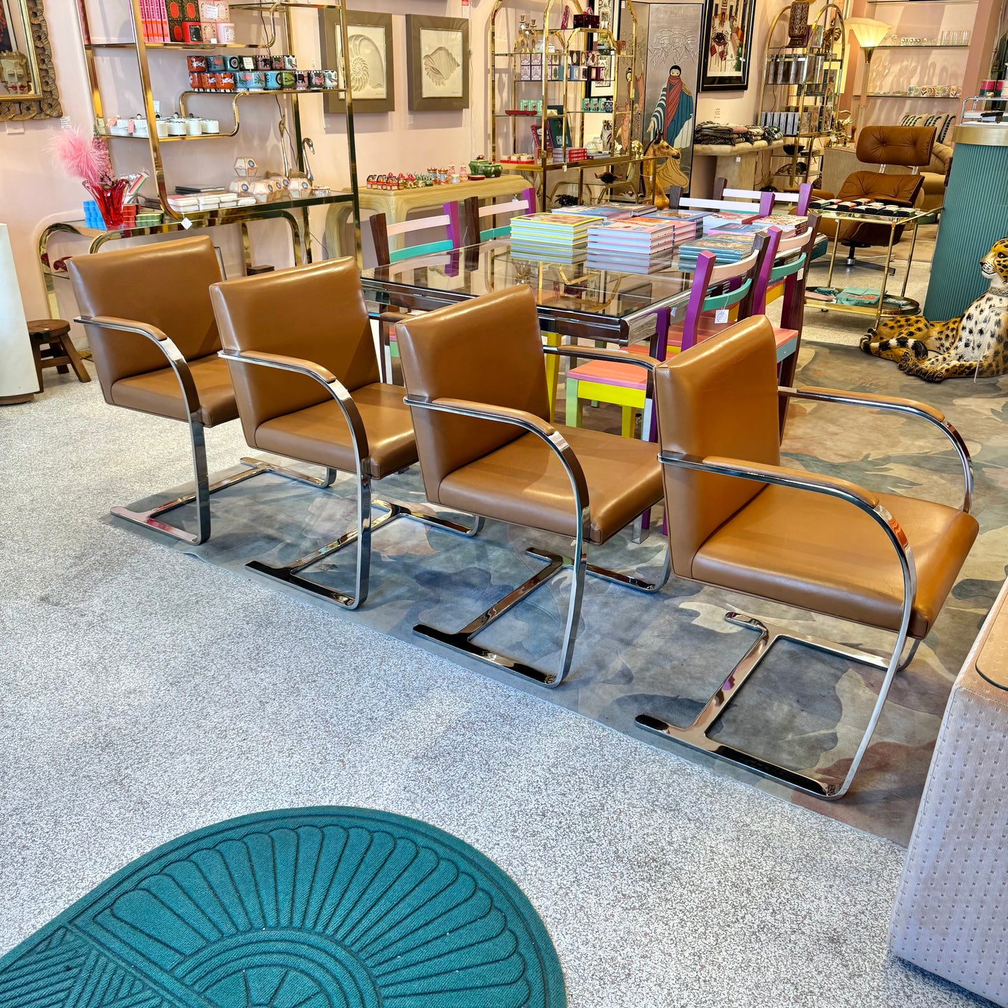 Vintage Set of 4 Brno Chairs by Mies Van Der Rohe