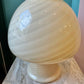 Vintage Pale Yellow Vetri Murano Glass Mushroom Lamp