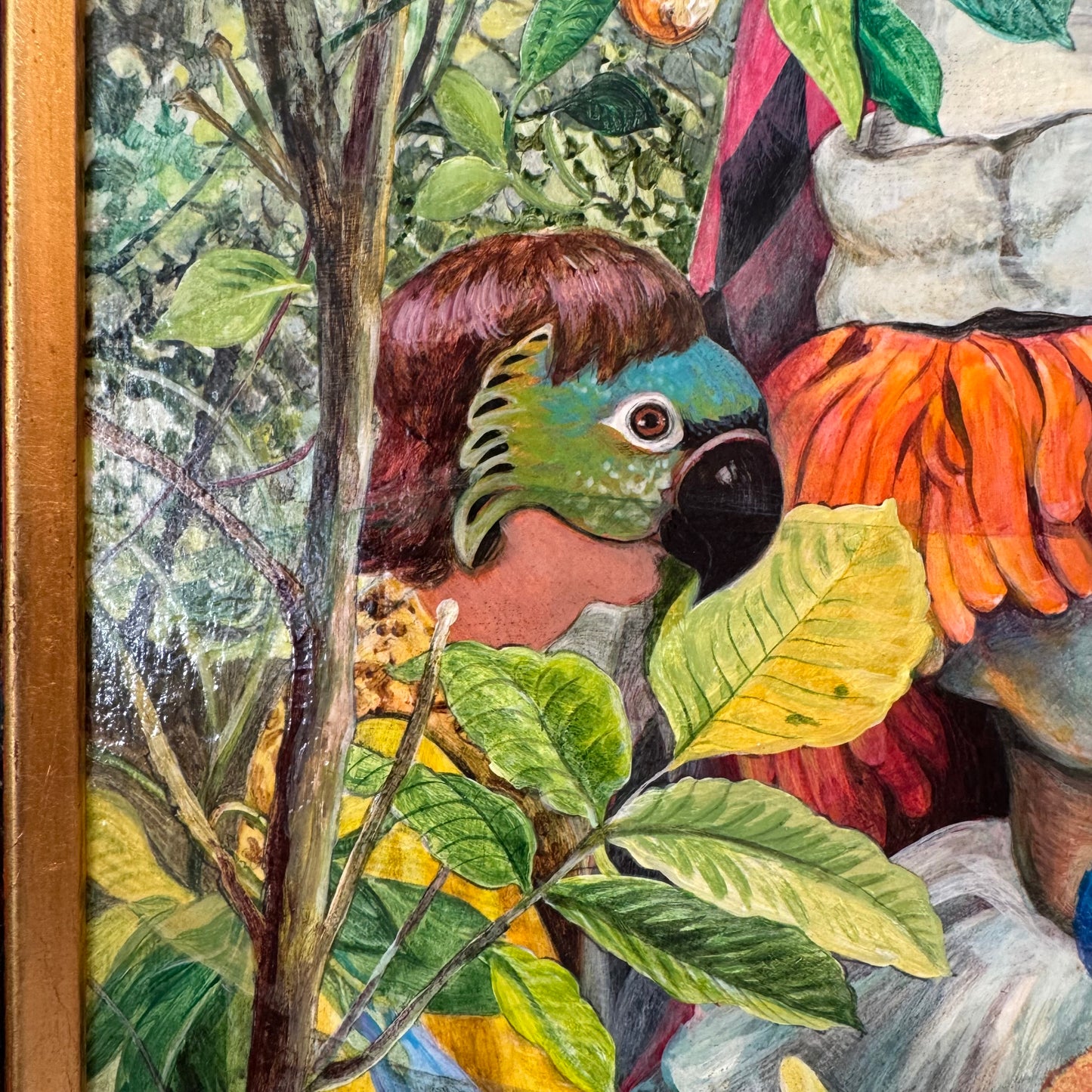 Vintage Original Framed "Summer Fantasy" 1982 Acrylic on Board Painting by Phyllis Londraville