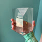 Pair of Vintage Lucite Owl Triangular Block Bookends by Will Hardy