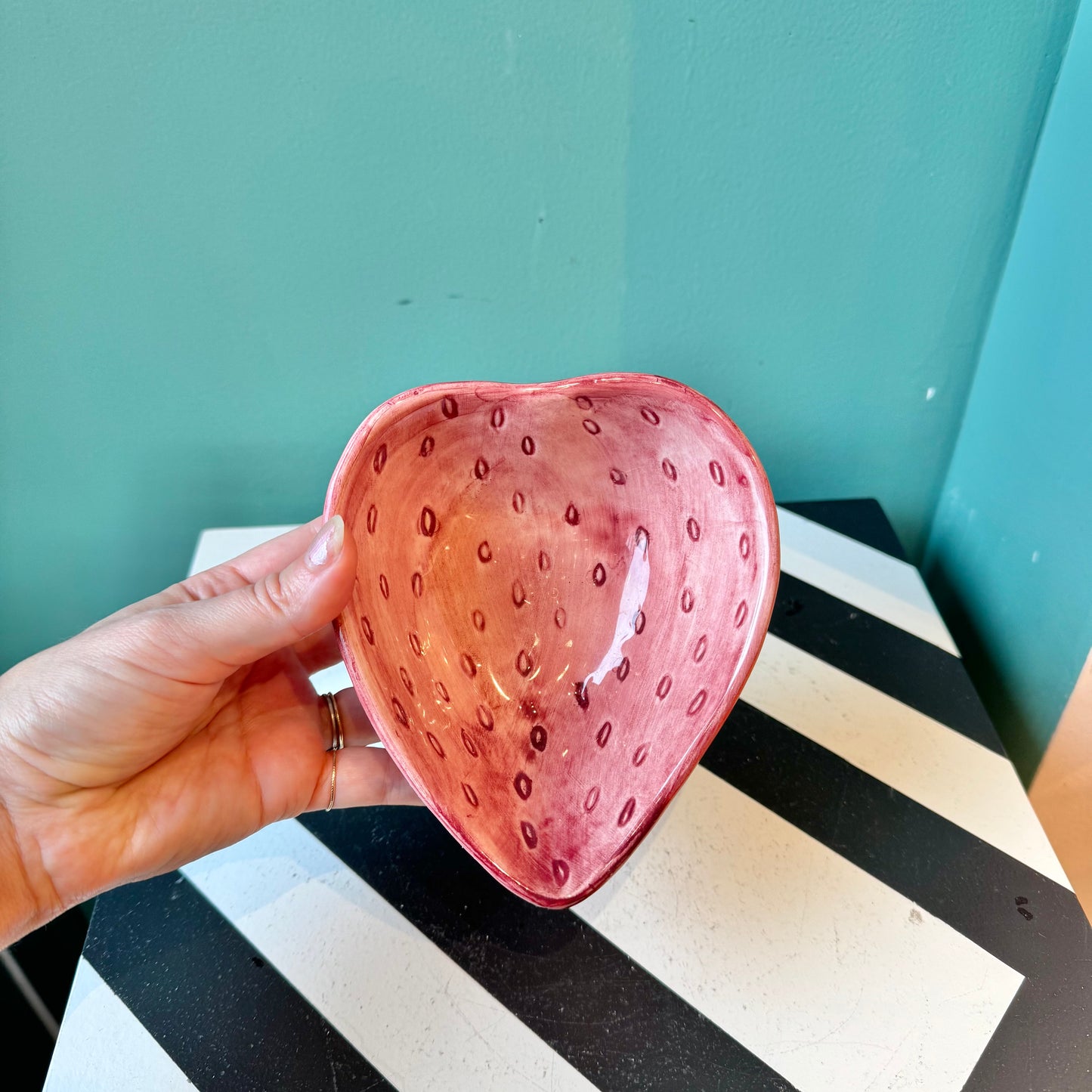 Vintage Ceramic Strawberry Dish by Alcobaca