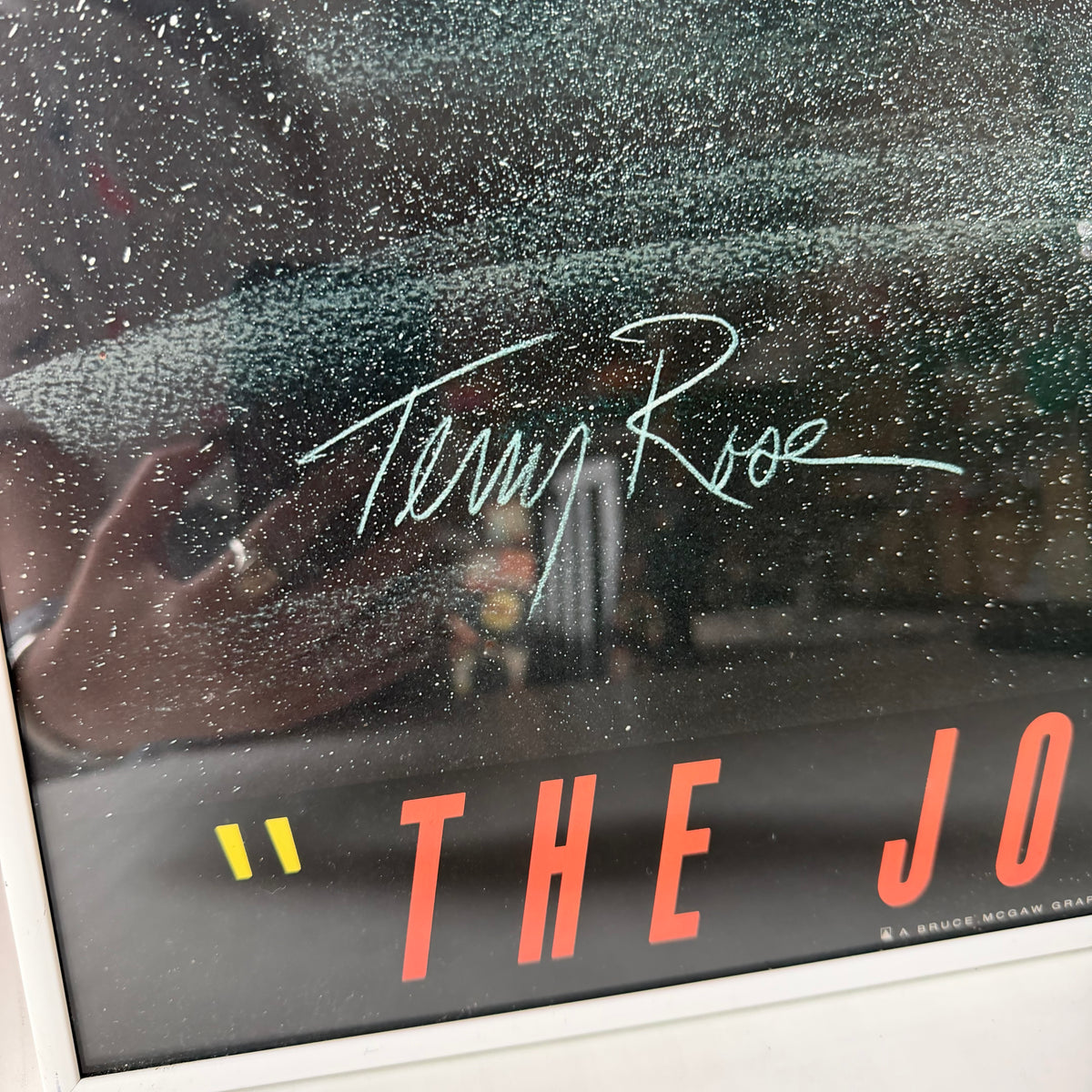 Vintage Framed 1988 "The Joy of Running" Art Poster by Terry Rose