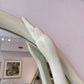 Vintage Circular Cream Swan Mirror