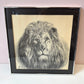 Vintage Framed Lion Artwork by Katon