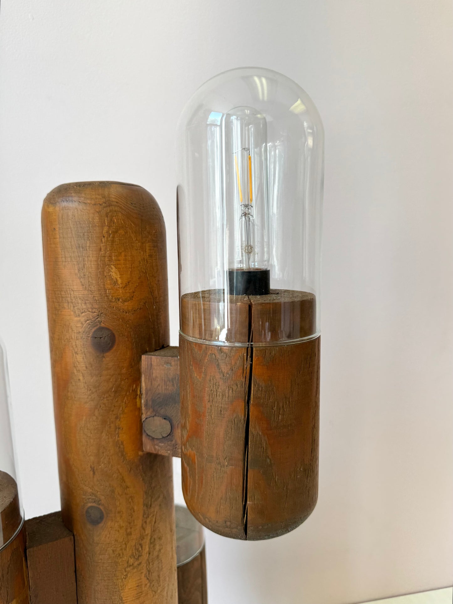 Vintage 1990’s Wooden Modeline Replica Saguaro Cactus Lamp (as is)
