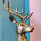 Large Vintage Brass Buck Deer Statue