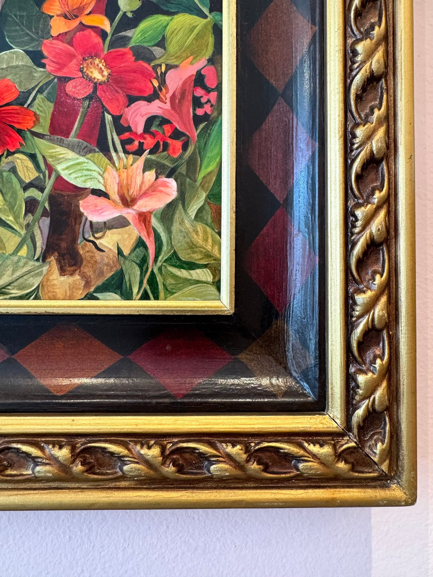 Vintage Original Framed "Once Upon A Springtime" 1981-1982 Acrylic on Board by Phyllis Londraville