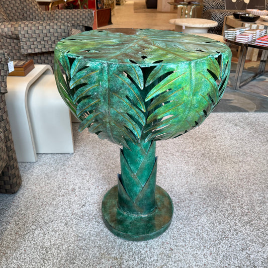 Vintage Metal Palm Tree Side Table/Plant Stand